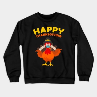 Happy Thanksgiving Turkey Face Mask Funny Quarantine Gift Crewneck Sweatshirt